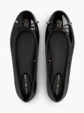 Black Patent Leather Padlock Charm Ballerinas  Women