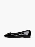 Black Patent Leather Padlock Charm Ballerinas  Women