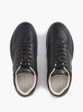 Black Leather Vintage Low Profile Sneakers  Women