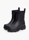 Black TH Monogram Cleat Rain Boots  Women