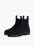 Blue Suede TH Monogram Panel Chelsea Boots  Women
