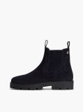 Blue Suede TH Monogram Panel Chelsea Boots  Women