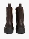 Brown TH Monogram Leather Lace-Up Boots  Women