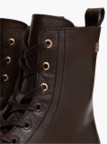 Brown TH Monogram Leather Lace-Up Boots  Women