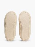 Beige Signature Tape Faux Fur Slipper Boots  Women