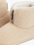 Beige Signature Tape Faux Fur Slipper Boots  Women
