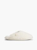 Beige TH Monogram Faux Fur Slippers  Women