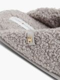 Grey TH Monogram Faux Fur Slippers  Women