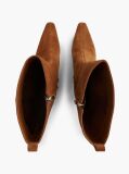 Brown Kitten Heel Suede Knee-High Boots  Women