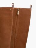 Brown Kitten Heel Suede Knee-High Boots  Women