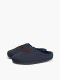 Blue Logo Embroidery Flannel Slippers  Women