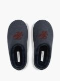 Blue Logo Embroidery Flannel Slippers  Women