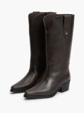 Brown TH Monogram Leather Cowboy Boots  Women