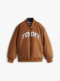 Καφέ Varsity Άνετο Bomber Τζάκετ 2 Όψεων  Αγόρια