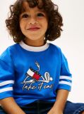 Μπλε Βαμβακερό T-Shirt Με Κυματιστή Σημαία  Αγόρια