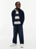 Μπλε Φούτερ Fleece Με Φερμουάρ Και Πίσω Σημαία  Αγόρια