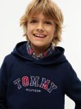Μπλε Hoody Με Κεντητό Λογότυπο Interlock  Αγόρια