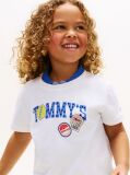 Άσπρο T-Shirt Από Βαμβακερό Jersey Με Λογότυπο  Κορίτσια