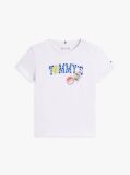 Άσπρο T-Shirt Από Βαμβακερό Jersey Με Λογότυπο  Κορίτσια