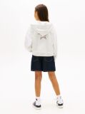 Γκρι Hoody Με Φερμουάρ Και Πίσω Σχέδιο Με Στρας Και Λογότυπο  Κορίτσια