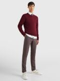 Red Cotton Cashmere V-Neck Jumper  Men