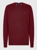 Red Cotton Cashmere V-Neck Jumper  Men