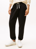 Black Cuffed Leg Fleece Joggers  Men