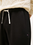 Black Cuffed Leg Fleece Joggers  Men