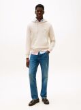 Μπεζ Hoody Από Βαμβακερό Terry Με Κεντητό Σημαιάκι  Άνδρες