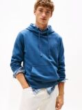 Μπλε Hoody Από Βαμβακερό Terry Με Κεντητό Σημαιάκι  Άνδρες