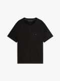 Μαύρο T-Shirt Με Κλασική Λαιμόκοψη Και Κεντητό Σημαιάκι  Άνδρες