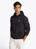 Μαύρο Hoody Με Κεντητό Μονόγραμμα TH Σε Αντίθεση  Άνδρες