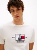 Άσπρο T-Shirt Με Λογότυπο Και Κανονική Λαιμόκοψη  Άνδρες