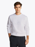 White Logo Embroidery Sweatshirt  Men