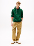 Πράσινο Fleece Hoody Με Κεντητή Σημαία  Άνδρες