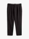 Μαύρο Harlem Πλισέ Παντελόνι Σε Tapered Γραμμή Από Twill  Άνδρες