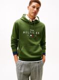 Πράσινο Flex Fleece Φούτερ Με Κουκούλα Και Λογότυπο  Άνδρες