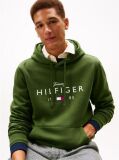 Πράσινο Flex Fleece Φούτερ Με Κουκούλα Και Λογότυπο  Άνδρες
