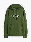 Πράσινο Flex Fleece Φούτερ Με Κουκούλα Και Λογότυπο  Άνδρες