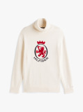 Μπεζ TH Crest Άνετο Πουλόβερ Ζιβάγκο Με Intarsia Σχέδιο  Άνδρες