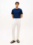 Beige Harlem Tapered Leg Linen Blend Chinos  Men