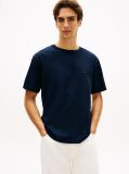 Μπλε Άνετο T-Shirt Με Κεντητό Σημαιάκι  Άνδρες