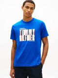 Μπλε T-Shirt Με Multicolour Λογότυπο Και Κλασική Λαιμόκοψη  Άνδρες