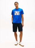 Μπλε T-Shirt Με Multicolour Λογότυπο Και Κλασική Λαιμόκοψη  Άνδρες