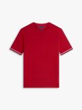 Κόκκινο Smart Casual T-Shirt Με Λεπτή Πλέξη  Άνδρες
