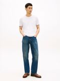 Άσπρο Smart Casual T-Shirt Με Λεπτή Πλέξη  Άνδρες