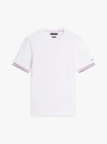 Άσπρο Smart Casual T-Shirt Με Λεπτή Πλέξη  Άνδρες