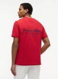 Κόκκινο T-Shirt Με Κλασική Λαιμόκοψη Και Πίσω Σχέδιο  Άνδρες