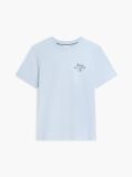 Μπλε T-Shirt Με Κλασική Λαιμόκοψη Και Λογότυπο  Άνδρες
