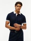 Blue Regular Fit Interlock Contrast Polo Shirt  Men